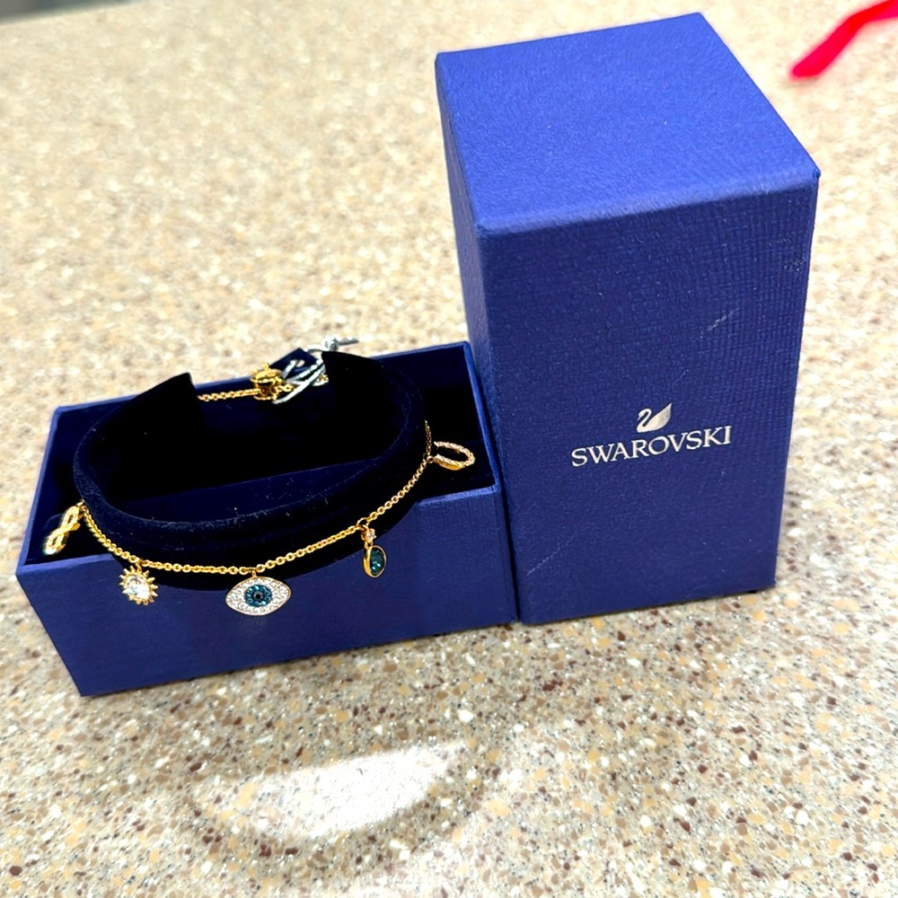 Swarovski evil eye bracelet - new in box